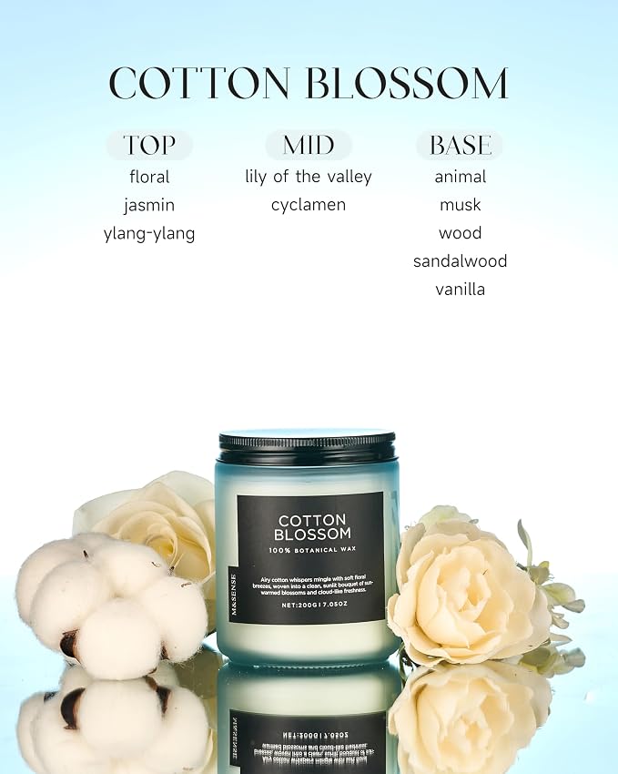 M&SENSE Clean Cotton Scented Candle - Image 2