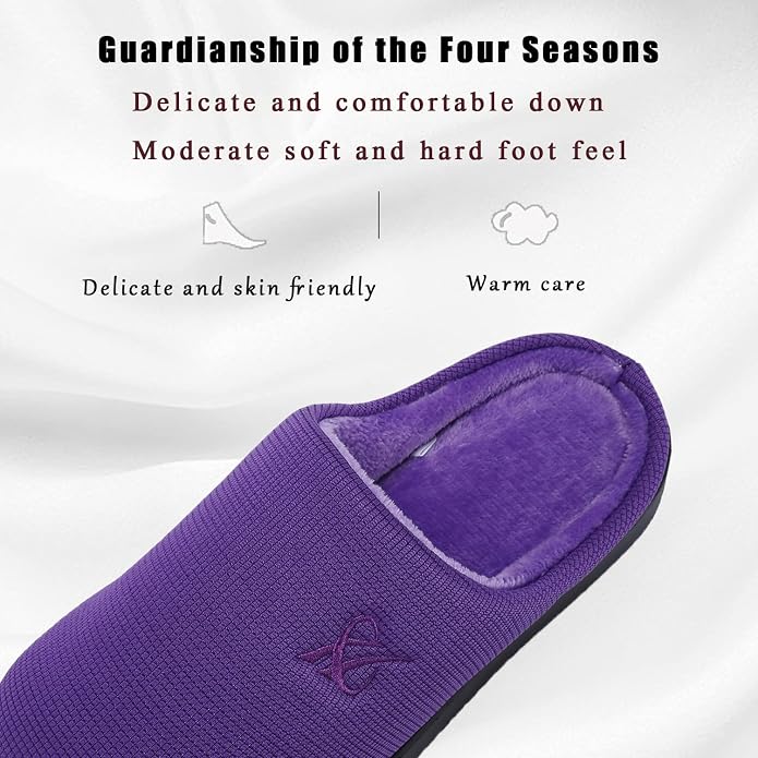 Memory Foam Slippers for Women's and Men's Casual House Shoes - Image 2