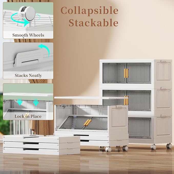 77Gal Stackable Plastic Storage Bins - Image 6