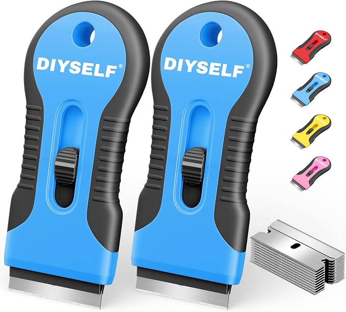 DIYSELF 2 Pack Razor Blade Scraper by DIYSELF