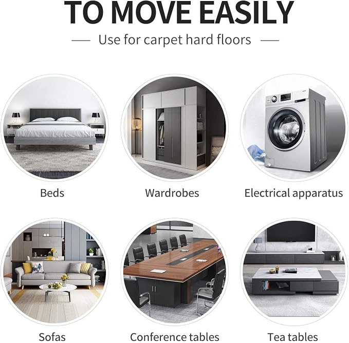 Ezprotekt 8 Pack Large Furniture Movers Sliders - Image 6