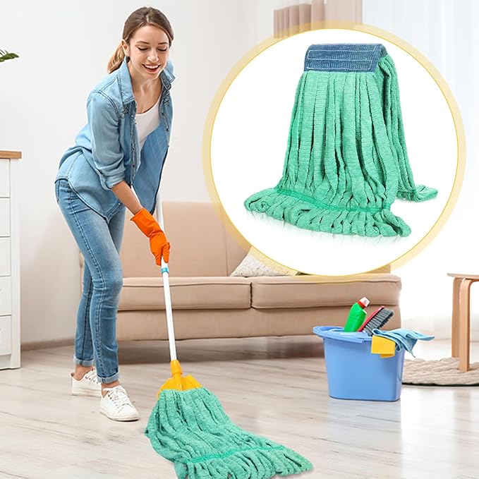 Lallisa 10 Pcs Commercial Mop Head Replacement Tube Microfiber Mop Heads - Image 4