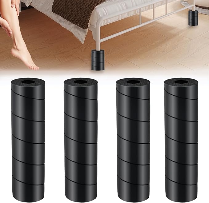 4 Pcs Bed Frame Toe Protectors, Non-Adhesive Bed Frame Leg Covers by Jayen