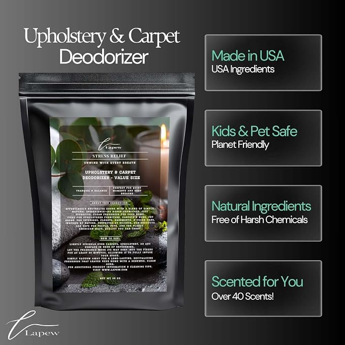 Stress Relief Carpet Freshener Powder Refill 36 oz | Powerful Odor Eliminator - Image 5