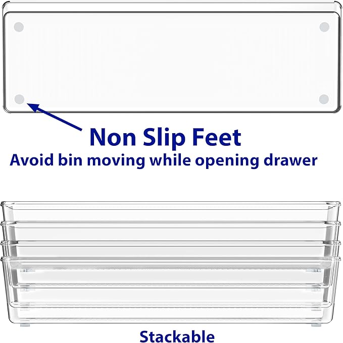 Simple Houseware Clear Drawer Organizer - Image 4