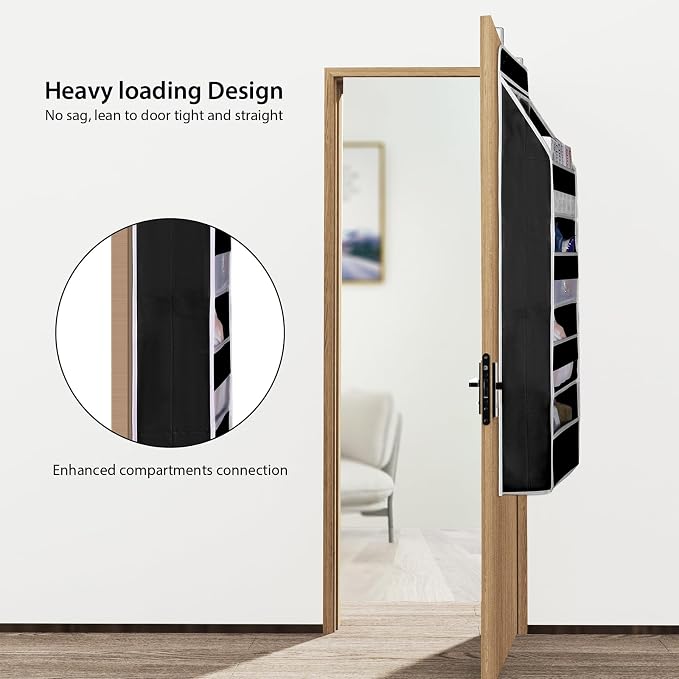 Univivi 5-Shelf Fabric Door Storage Over Door Hanging Organizer - Image 2