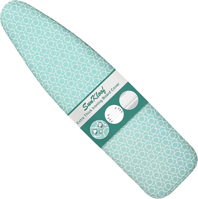 Extra Thick Ironing Board Cover and Pad, 15x54 Reflective Silicone Ironing by SUNKLOOF