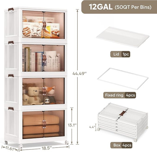Jalove 50QT Plastic Storage Bins - Image 2