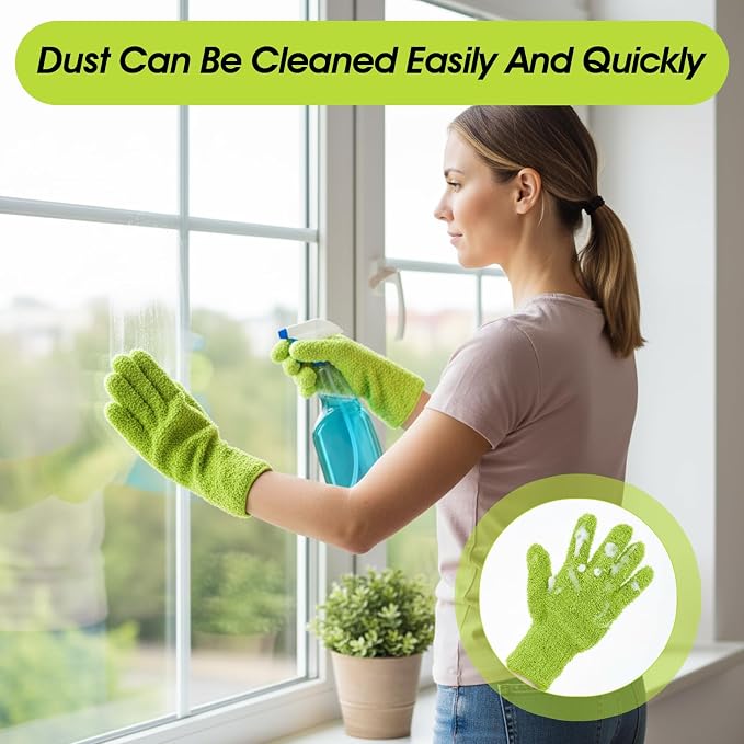 Plant Dusting Gloves, Microfiber Dusters - Image 5