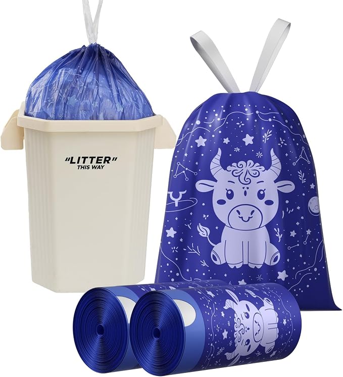 VOK 8 Gallon Trash Bags Drawstring, Medium Trash Bags by Unknown