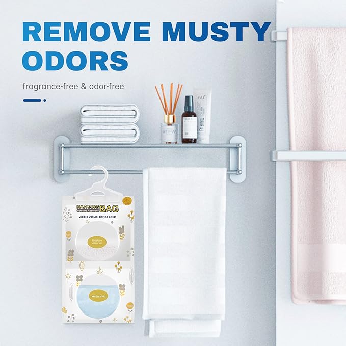 Vacplus Moisture Absorbers, Hanging Closet Dehumidifier Bags, Humidity Packs - Image 7