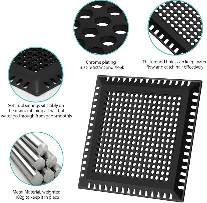 Drain Hair Catcher/Drain Strainer/Square Shower Drain Cover - Image 5