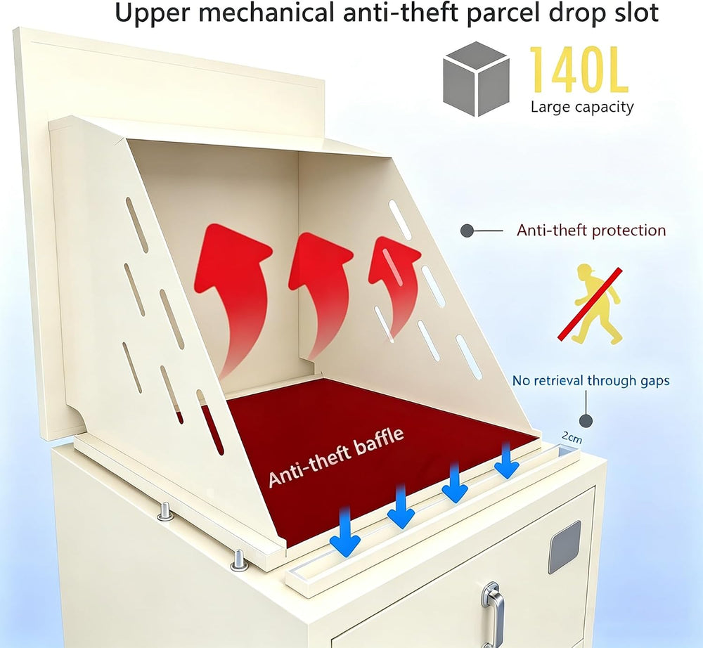 Package Delivery Boxes for Outside Adjustable Legs for Uneven Ground Separate...