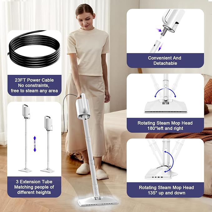 Steam Cleaner, 6 in1 Rotated Steam Mop Cleaner - Image 3