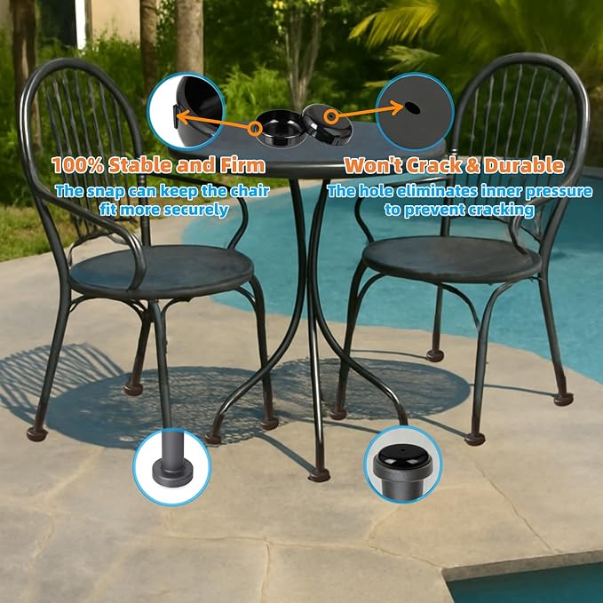 Wrought Iron Patio Furniture Feet Caps - Image 5