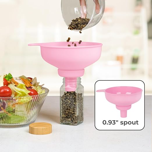 Wide Mouth Kitchen Funnel, Food Grade Plastic Cooking Canning Funnel - Image 6
