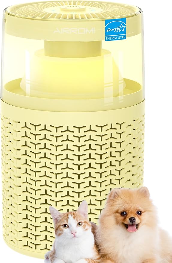 AIRROMI Pet Air Purifier for Home Bedroom Covers 658 Ft², by AIRROMI