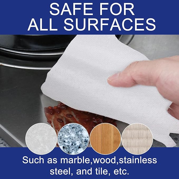 100 Count Disposable Cleaning Towels and Dish Cloths, Super Absorbent Dishcloths - Image 7