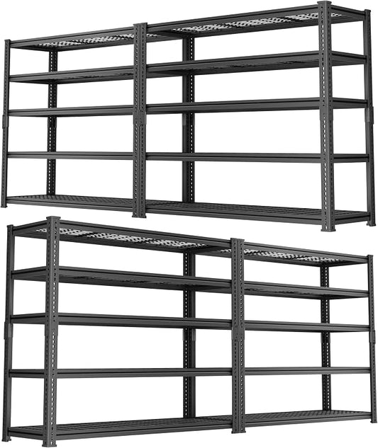 Storage Shelves Heavy Duty, 5-tier Adjustable Metal Industrial Utility Shelf by ROOMTEC