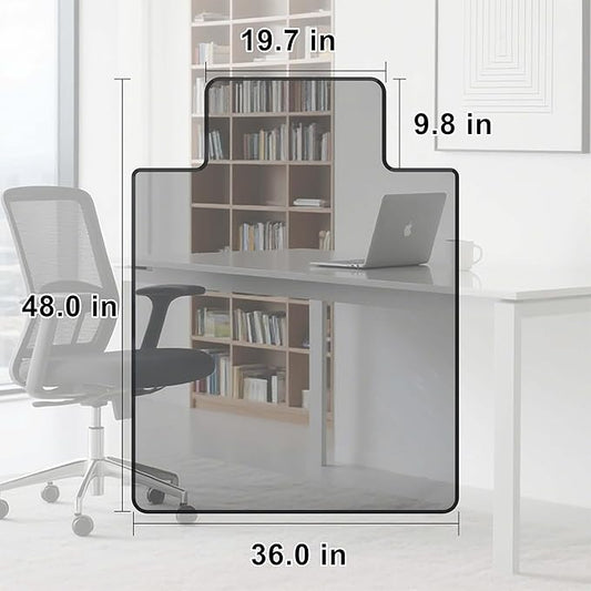 Beveled Edge Irregular Office Chair Mat - Image 2