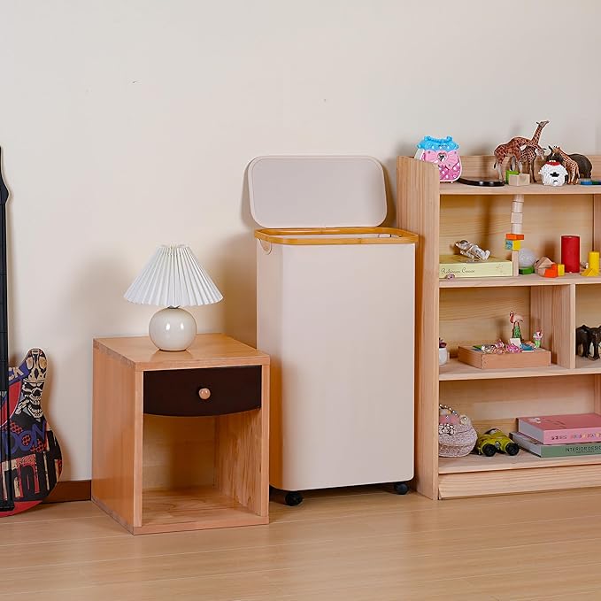 Slim Laundry Basket with Wheels, Narrow Hampers - Image 5
