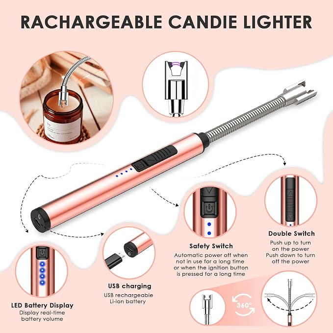 6 in 1 Candle Accessory Set, Candle Wick Trimmer Cutter, Candle Wick Dipper - Image 2
