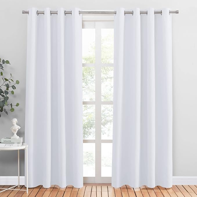 PONY DANCE Pure White Curtain 80 inches Long by PONYDANCE