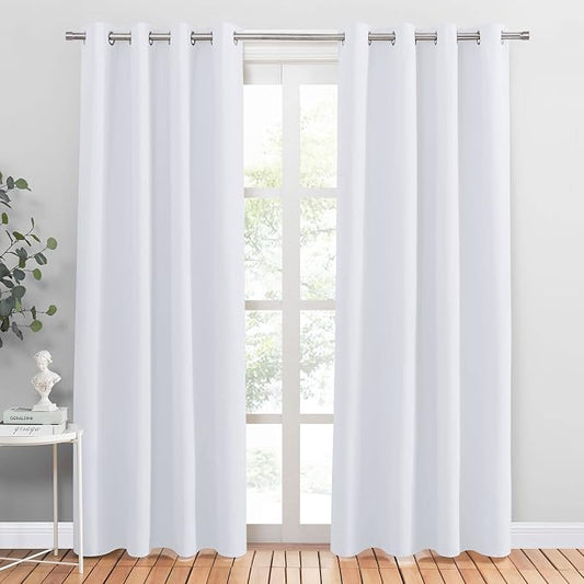 PONY DANCE Pure White Curtain 80 inches Long by PONYDANCE