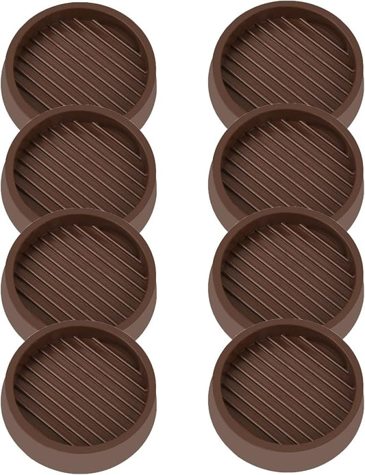 2X2 Round Rubber Caster Cups, Non Slip Furniture Pads, Anti-Slip Gripper by VOCOMO
