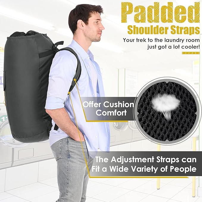 Laundry Backpack Bag, 115L Extra Large Laundry Bags - Image 4