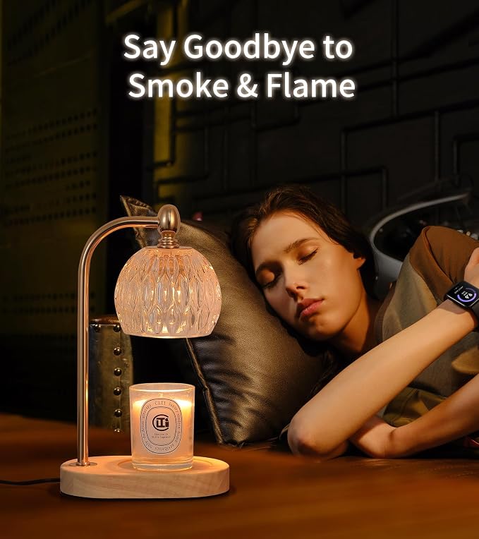 Candle Warmer Lamp with Timer and Dimmer, Flameless Electric Wax Melt Warmer - Image 7