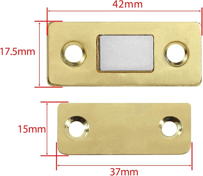 Cabinet Magnetic Catch, 20 Pack Gold Ultra Thin Magnetic Cabinet Door Catch - Image 2
