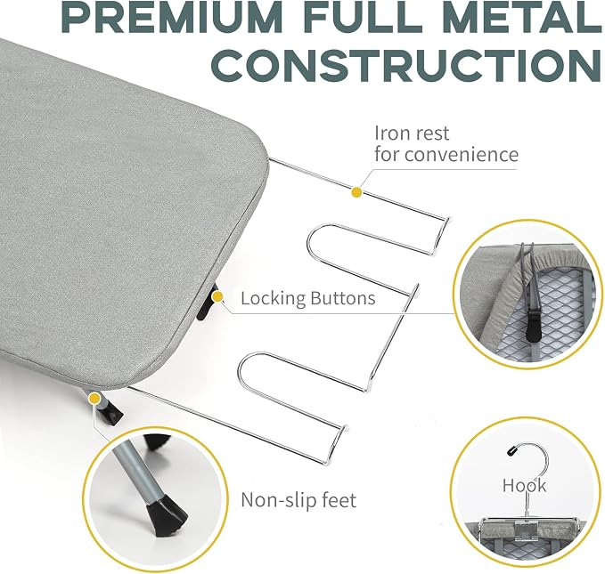 Metal Foldable Tabletop Ironing Board - Image 3
