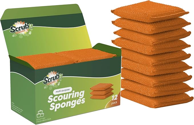SCRUBIT Multi-Purpose Dish Scrub Sponge, Non Scratch Scouring Pads, Cleaning by SCRUBIT