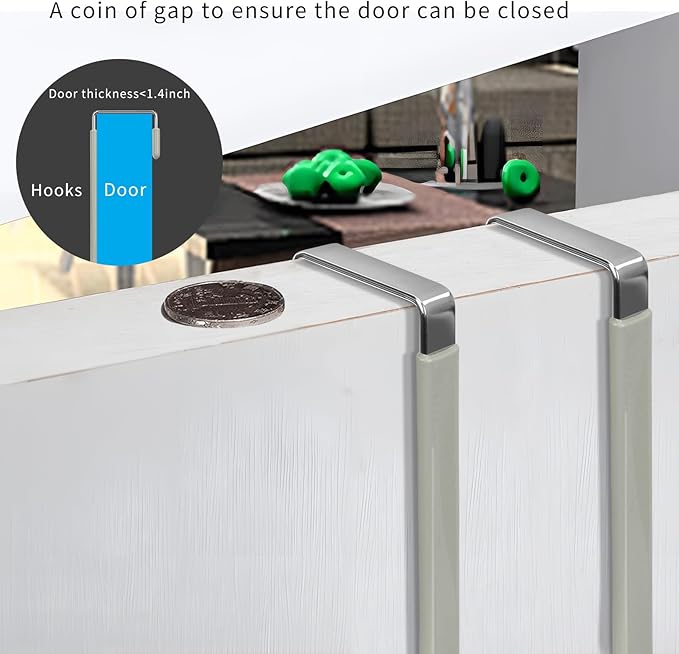 FYY Over The Door Hooks, 4 Pack Door Hangers Hooks - Image 5