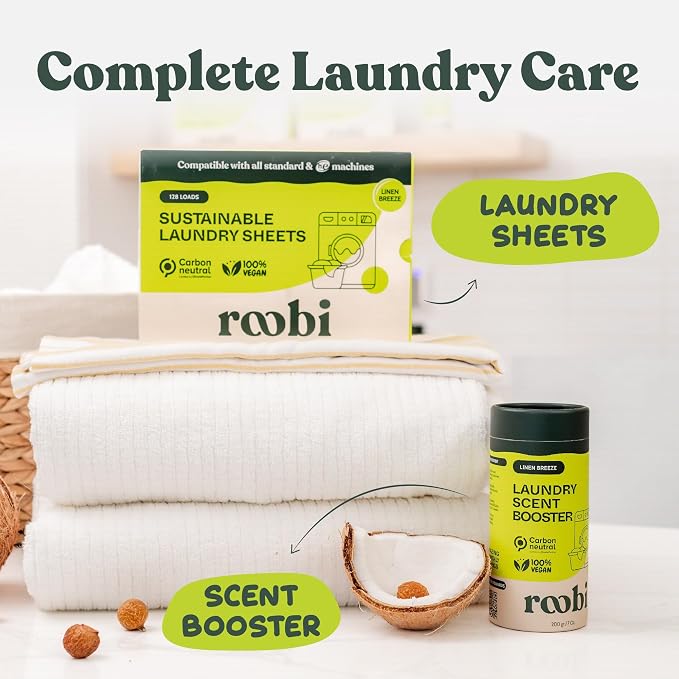 Roobi Sustainable Laundry Scent Booster Beads. Linen Breeze Fragrance Laundry - Image 8