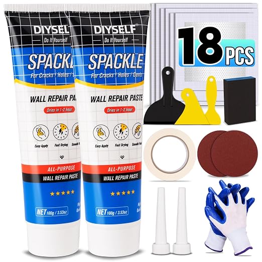 DIYSELF 18 Pack Drywall Repair Kit, Spackle Wall Repair by DIYSELF