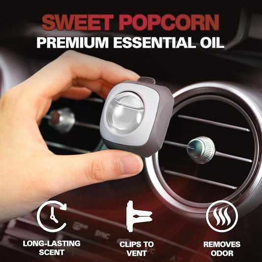 Air Jungles Sweet Popcorn Scent Car Air Freshener Clip, 6 Vent Clips, 4ml Each - Image 2