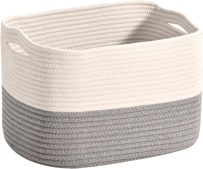 Woven Cotton Rope Storage Basket by ICERZCZ