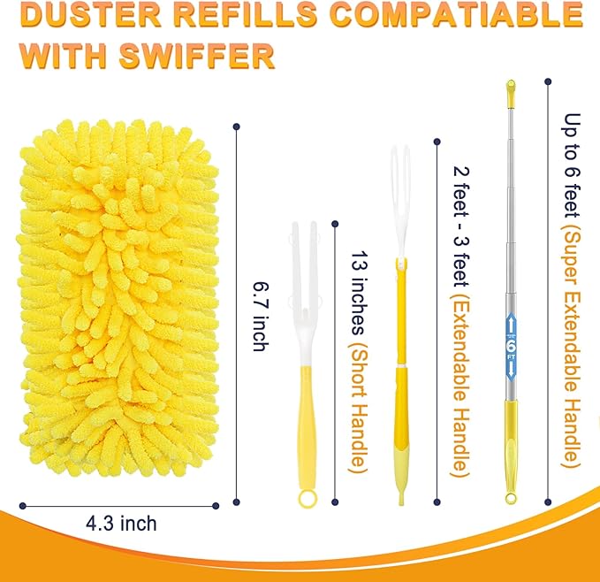 KeFanta Reusable Duster Refill for Swiffer, 360° Heavy Duty Duster Refills 8Pcs - Image 3