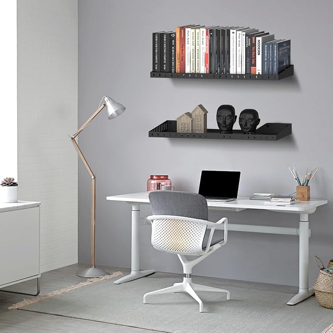 PEKGRIL 2 Pack Garage Wall Shelf, 1X2 Ft Heavy Duty Garage Shelving, Wall - Image 2