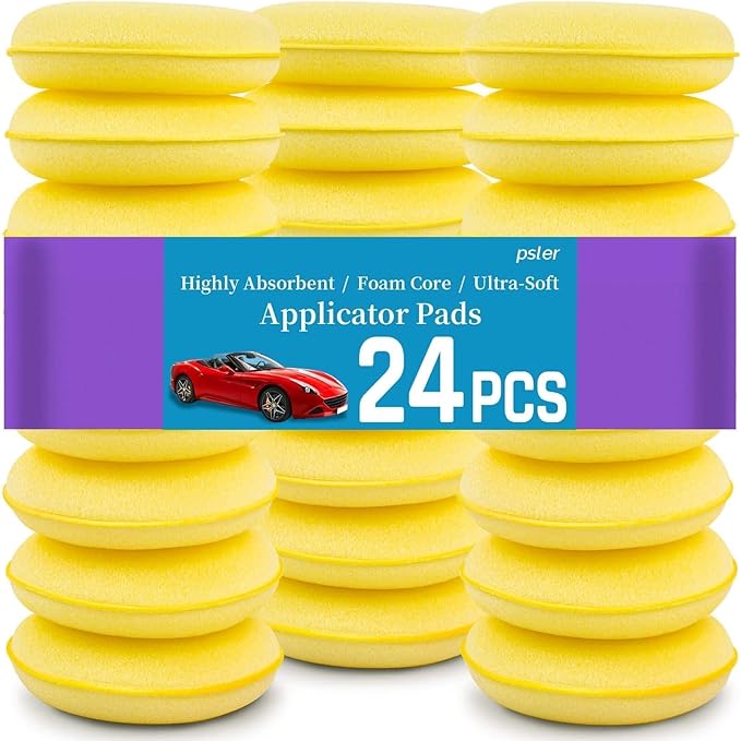 psler Foam Car Wax Applicator Pad Foam Applicator Pads Detailing Round 4 inch by PSLER