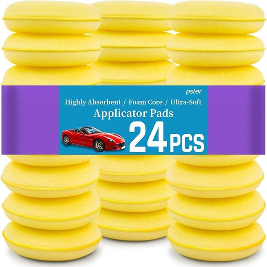 psler Foam Car Wax Applicator Pad Foam Applicator Pads Detailing Round 4 inch by PSLER
