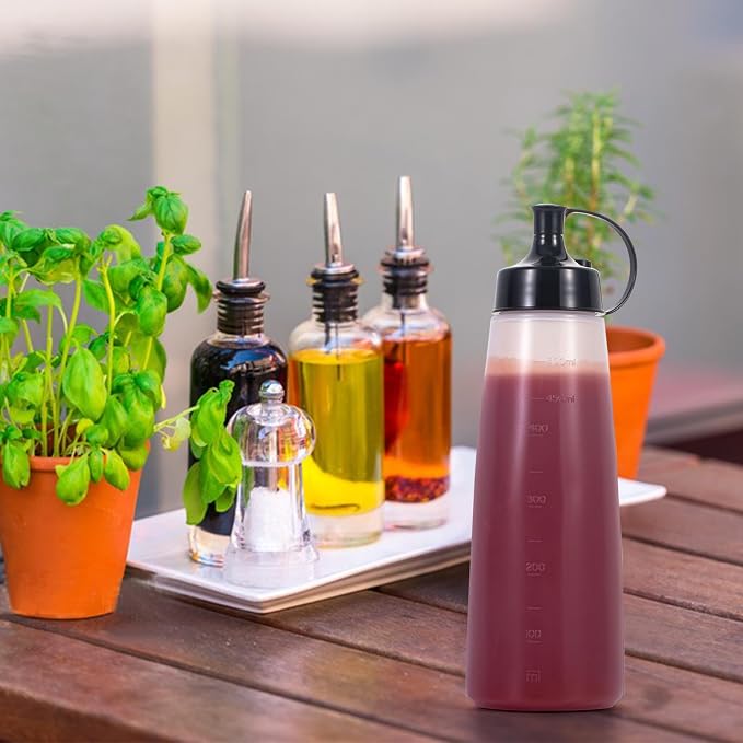 Condiment Squeeze Bottles Ketchup Dispenser 2PCS 16.9 oz Plastic Sauce Squirt - Image 7