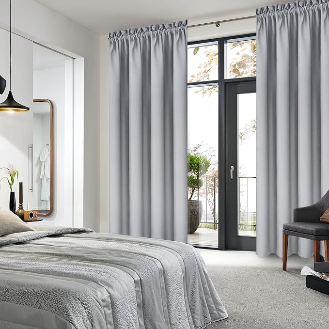 DWCN Blackout Curtains Room Darkening Thermal Insulated Bedroom Curtains Window - Image 2