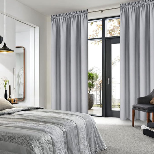 DWCN Blackout Curtains Room Darkening Thermal Insulated Bedroom Curtains Window - Image 2