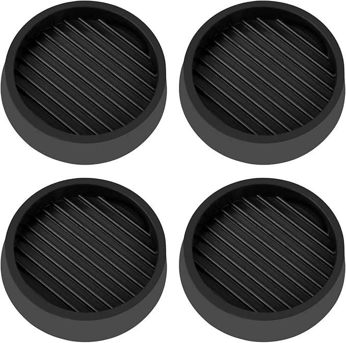 2X2 Round Rubber Caster Cups, Non Slip Furniture Pads, Anti-Slip Gripper by VOCOMO