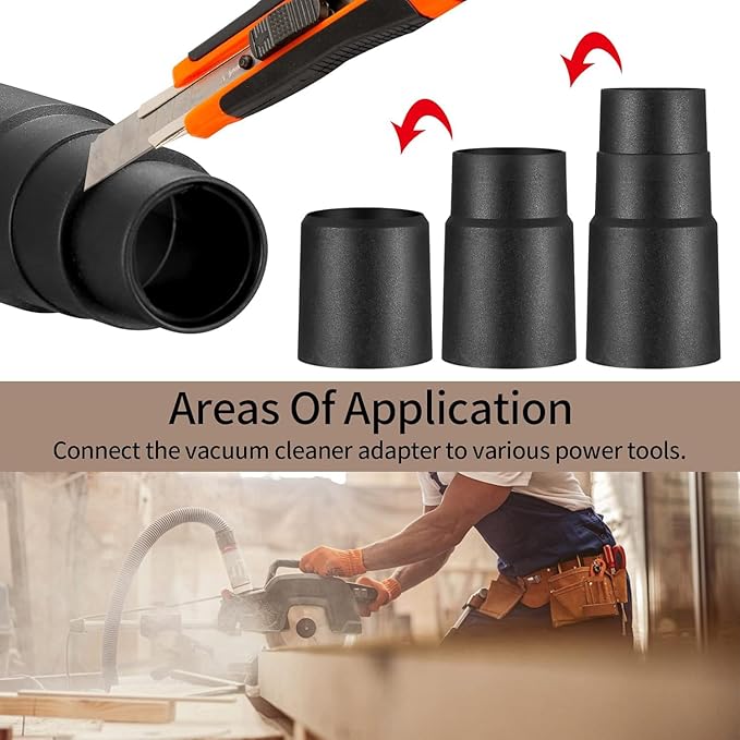 Universal Vacuum Hose Adapter Kit Reducer Attachment Set, Shop Vac Vacuum Hose - Image 7