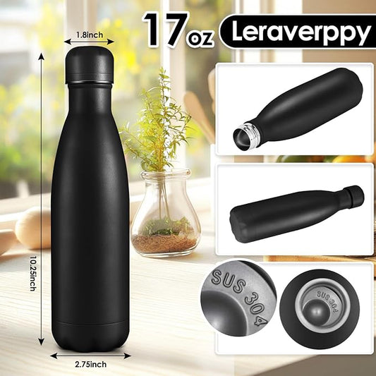 17oz Cola-Bottle Shaped Stainless Steel Leak-proof Water Bottle, Double Wall - Image 2