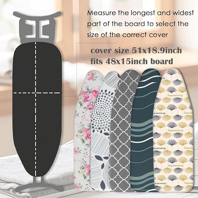 Ironing Board Cover with Two 5MM Thick Feltpads, Fits Standard Ironing Boards - Image 4